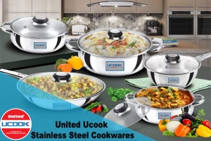 UNITED UCOOK LIFETIME STAINLESS STEEL COOKWARE COMBO SET Manufacturer Supplier Wholesale Exporter Importer Buyer Trader Retailer in Noida Uttar Pradesh India