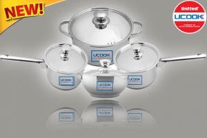 United ucook stainless steel cookware combo set with lid Manufacturer Supplier Wholesale Exporter Importer Buyer Trader Retailer in Noida Uttar Pradesh India