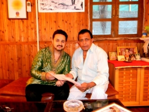 Vedant Sharmaa with Actor Mithun Chakraborty Services in Ujjain Madhya Pradesh India