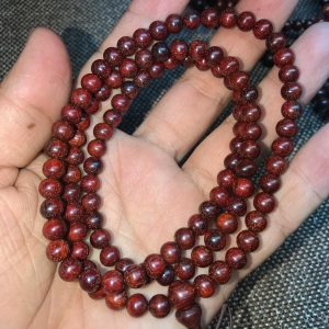Manufacturers Exporters and Wholesale Suppliers of Dark Lal Chandan Mala 6MM Jaipur Rajasthan
