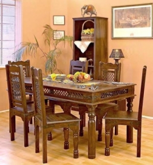 Wooden Dining Table Set Manufacturer Supplier Wholesale Exporter Importer Buyer Trader Retailer in Gondia Maharashtra India