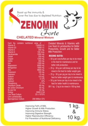 Manufacturers Exporters and Wholesale Suppliers of ZENOMIN FORTE MINERAL MIXTURE AMBALA CITY Haryana