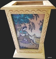 Manufacturers Exporters and Wholesale Suppliers of Wooden Gems Stone Painting Flower Holder. Jaipur Rajasthan