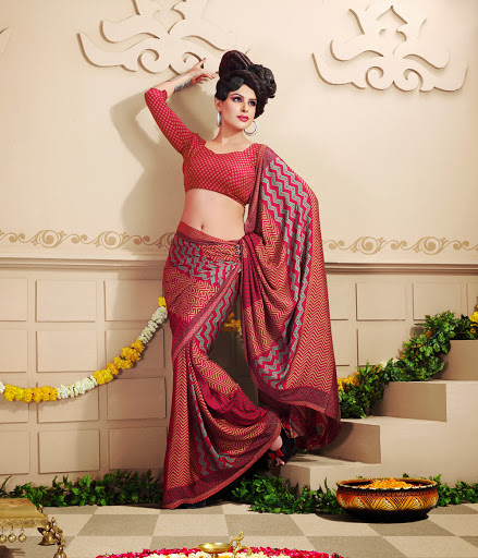 Manufacturers Exporters and Wholesale Suppliers of Red Yellow Black Silk Saree SURAT Gujarat
