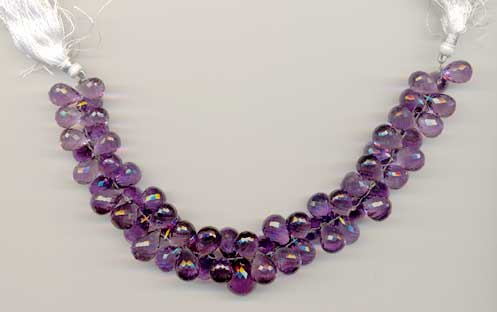Manufacturers Exporters and Wholesale Suppliers of Amethyst Drop Faceted Jaipur Rajasthan