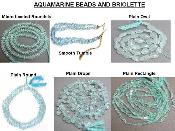 Aquamarine Beads Manufacturer Supplier Wholesale Exporter Importer Buyer Trader Retailer in Jaipur Rajasthan India