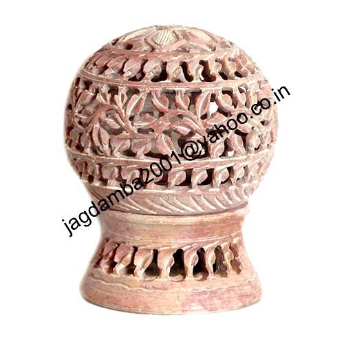 Manufacturers Exporters and Wholesale Suppliers of Carved Soap Stone Candle Lamp Agra Uttar Pradesh