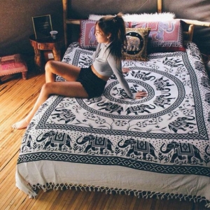 Manufacturers Exporters and Wholesale Suppliers of Taupe Large Mandala Boho NEW DELHI Delhi Taupe Large Mandala Boho