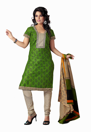 Manufacturers Exporters and Wholesale Suppliers of Green Black Salwar Suit SURAT Gujarat
