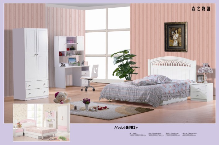 Manufacturers Exporters and Wholesale Suppliers of MDF White / Pink Modern Girl Children Bedroom Furniture Foshan Guangdong