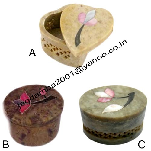 Manufacturers Exporters and Wholesale Suppliers of Soapstone Pill Boxes Agra Uttar Pradesh