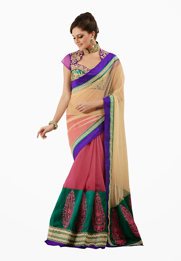 Manufacturers Exporters and Wholesale Suppliers of Pink Wheat Saree SURAT Gujarat