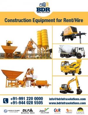 Self Loading Concrete Mixer on Rent Services in Hyderabad Andhra Pradesh India