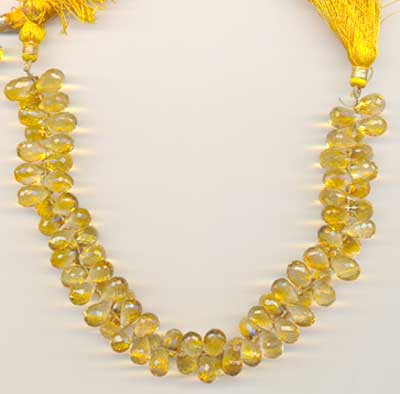 Manufacturers Exporters and Wholesale Suppliers of Citrine Drop Faceted Jaipur Rajasthan