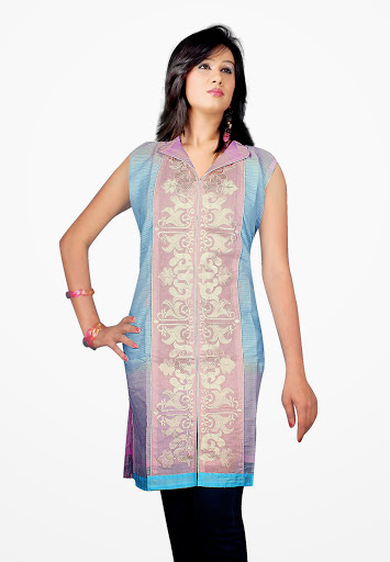 Manufacturers Exporters and Wholesale Suppliers of Blue Peachr kurti SURAT Gujarat