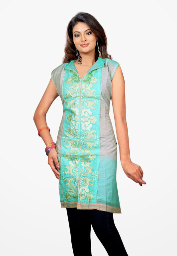 Manufacturers Exporters and Wholesale Suppliers of Blue Grey Kurti SURAT Gujarat