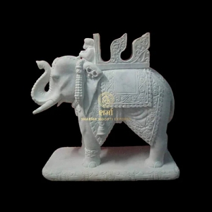 DECORATIVE MARBLE ELEPHANT STATUE OF 4 FEET FOR TEMPLE FROM JAIPUR Manufacturer Supplier Wholesale Exporter Importer Buyer Trader Retailer in jaipur Rajasthan India