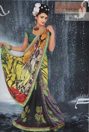Manufacturers Exporters and Wholesale Suppliers of Georgett Print Sarees Surat Gujarat