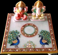 Manufacturers Exporters and Wholesale Suppliers of Marble Choki Laxmi-Ganesh Jaipur Rajasthan