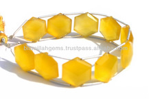 Yellow Chalcedony Beads Manufacturer Supplier Wholesale Exporter Importer Buyer Trader Retailer in Jaipur Rajasthan India
