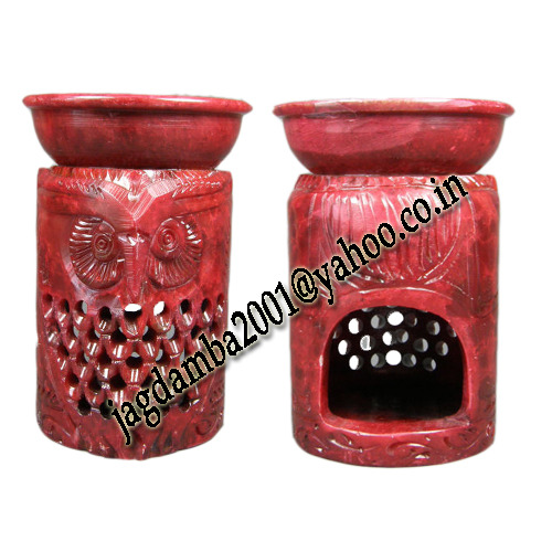 Owl Carved Soapstone Aroma Lamp Manufacturer Supplier Wholesale Exporter Importer Buyer Trader Retailer in Agra Uttar Pradesh India