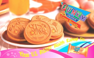Funky Orange Cream Biscuits