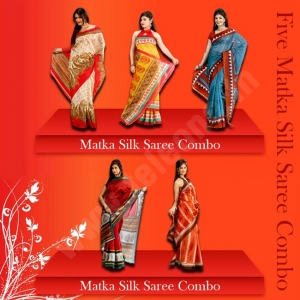 Matka Silk Saree Combo Manufacturer Supplier Wholesale Exporter Importer Buyer Trader Retailer in Delhi Delhi India