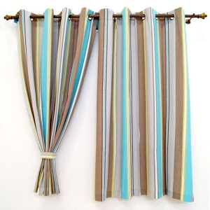 Manufacturers Exporters and Wholesale Suppliers of Multi Stripe Cotton Window Curtain Panaji Goa