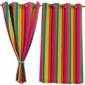 Manufacturers Exporters and Wholesale Suppliers of Broad Stripe Multi Colour Cotton Window Curtain Panaji Goa