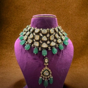 Polki Choker Necklace Manufacturer Supplier Wholesale Exporter Importer Buyer Trader Retailer in Noida Uttar Pradesh India