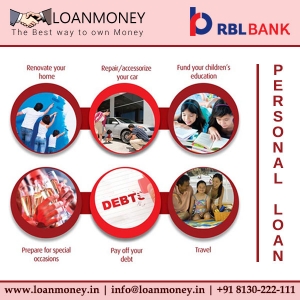 RBL Bank Personal Loan through Loan Money Services in New Delhi Delhi India
