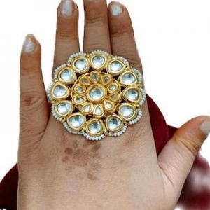 Manufacturers Exporters and Wholesale Suppliers of Kundan Adjustable Ring  Delhi