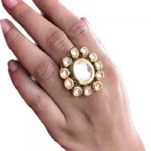 Manufacturers Exporters and Wholesale Suppliers of Kundan Adjustable Ring  Delhi