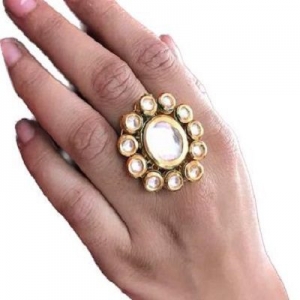 Kundan Adjustable Ring Manufacturer Supplier Wholesale Exporter Importer Buyer Trader Retailer in  Delhi India