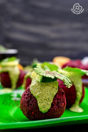 Chef Special Beetroot Falafal-With Lime Thini Services in Delhi Delhi India
