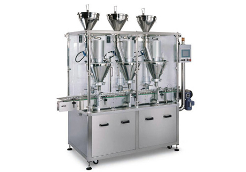 Manufacturers Exporters and Wholesale Suppliers of Automatic Three Head Augur Type Dry Syrup Powder Filling Machine Ahmedabad Gujarat