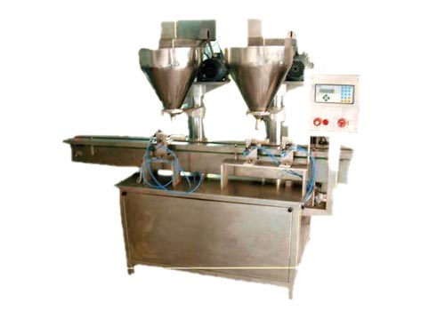 Automatic Two Head Augur Type Dry Syrup Powder Filling Machine Manufacturer Supplier Wholesale Exporter Importer Buyer Trader Retailer in Ahmedabad Gujarat India